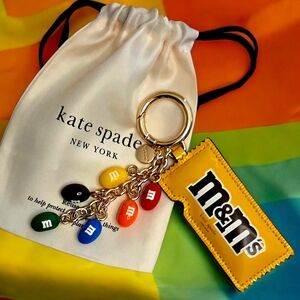 M&M x KATE SPADE NY Rare SOLD OUT M&M Peanut 3D Key Fob/Bag Charm NWT